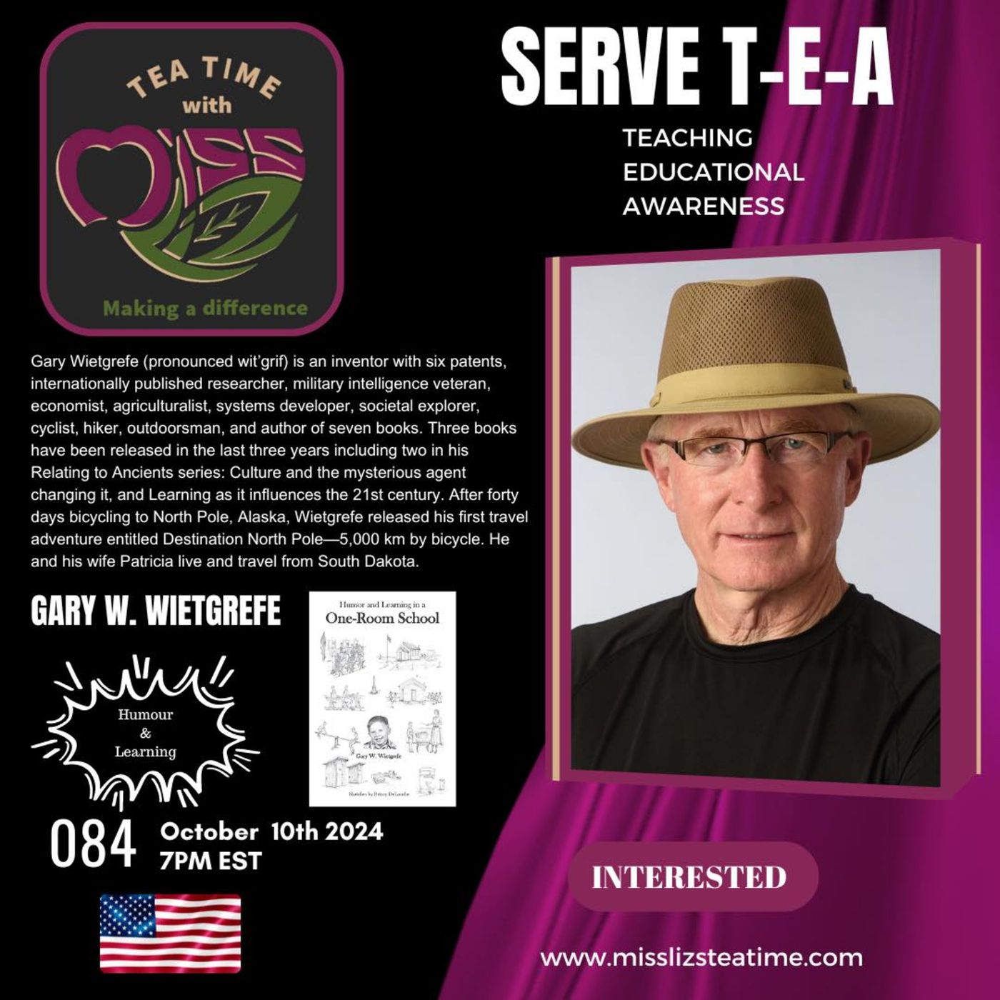 Teatime with Miss Liz T-E-A Open Discussion with Gray W. Wietgrefe episode artwork