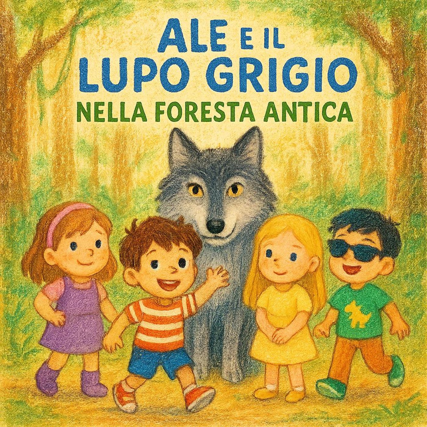 Ale e il Lupo Grigio nella Foresta Antica