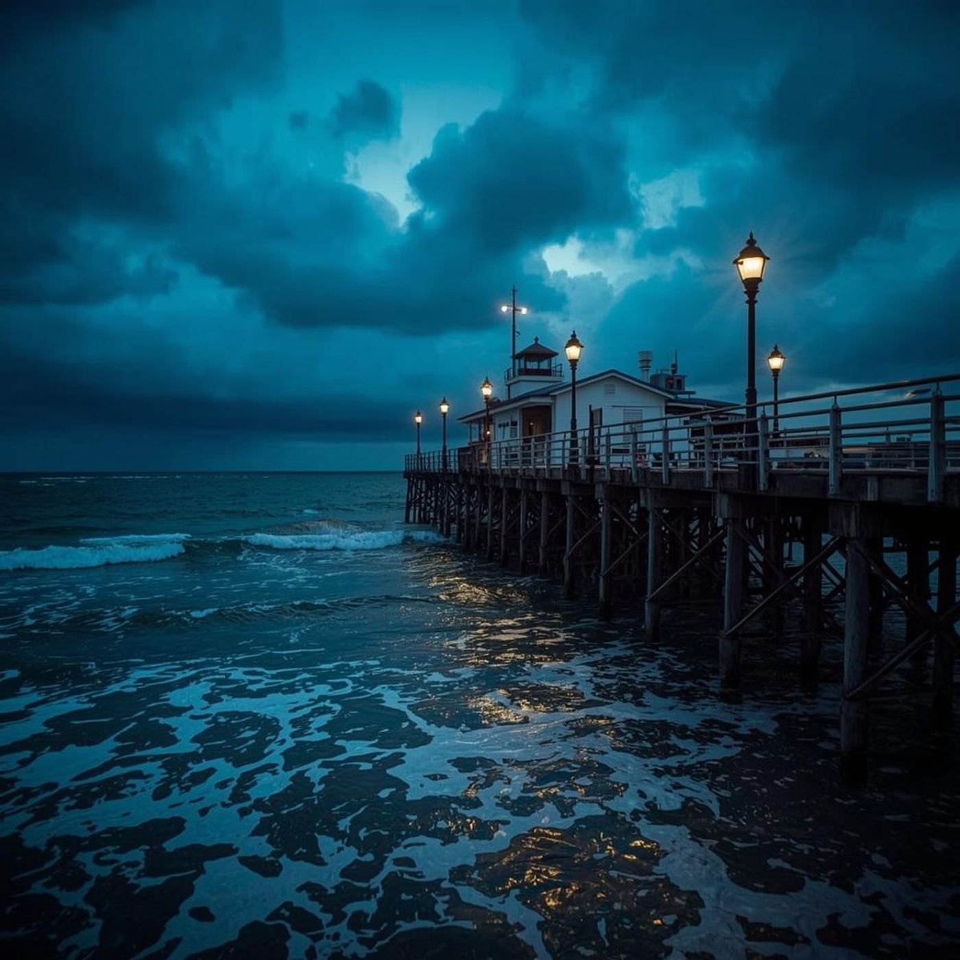 Windy Wharf Waves - 10 Hours Sleep Sound