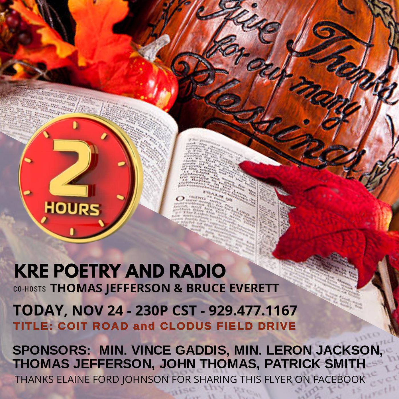KRE POETRY AND RADIO - EP 107 (2-HOUR SPECIAL) episode artwork