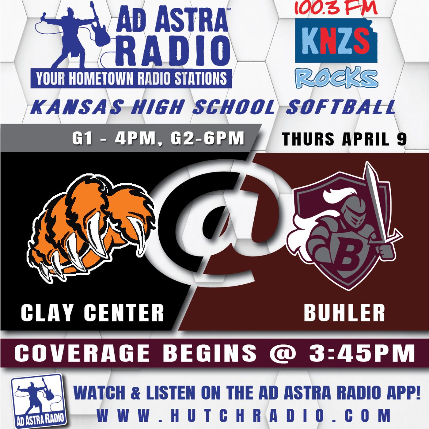 Clay Center Tigers vs Buhler Crusaders High School Softball (Game 1-April 9, 2026) episode artwork