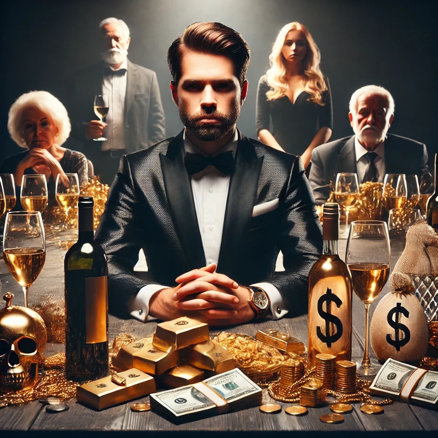 "They say money makes the world go 'round... but does it also tear families apart?" episode artwork