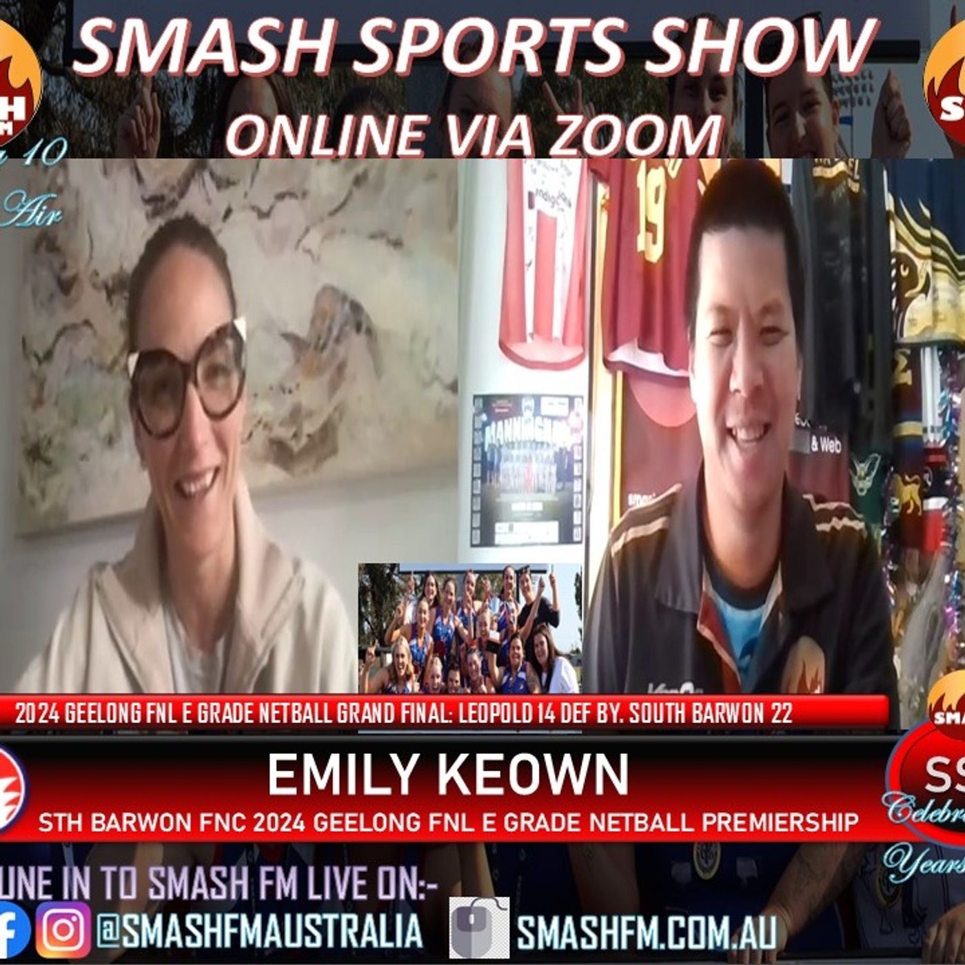 SSS10THYR: South Barwon FNC 2024 Geelong FNL E Grade Netball Premiership Interviews 181224