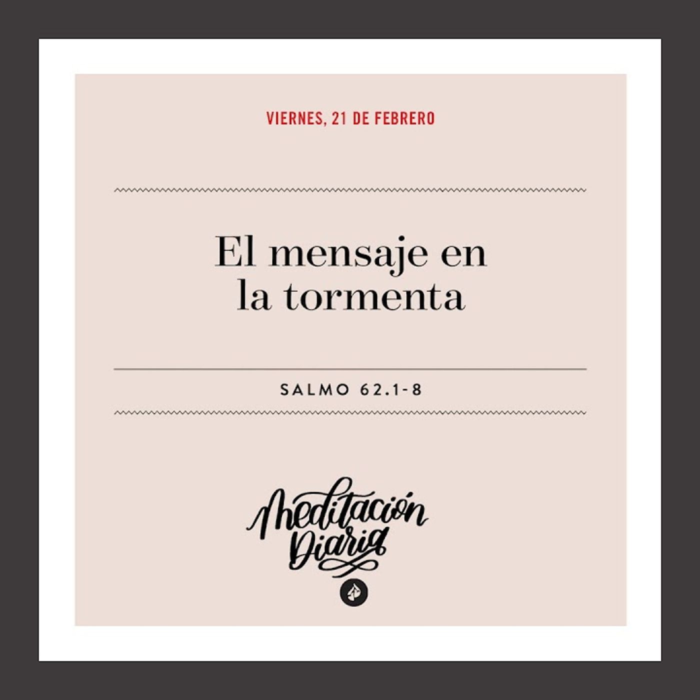 El mensaje en la tormenta