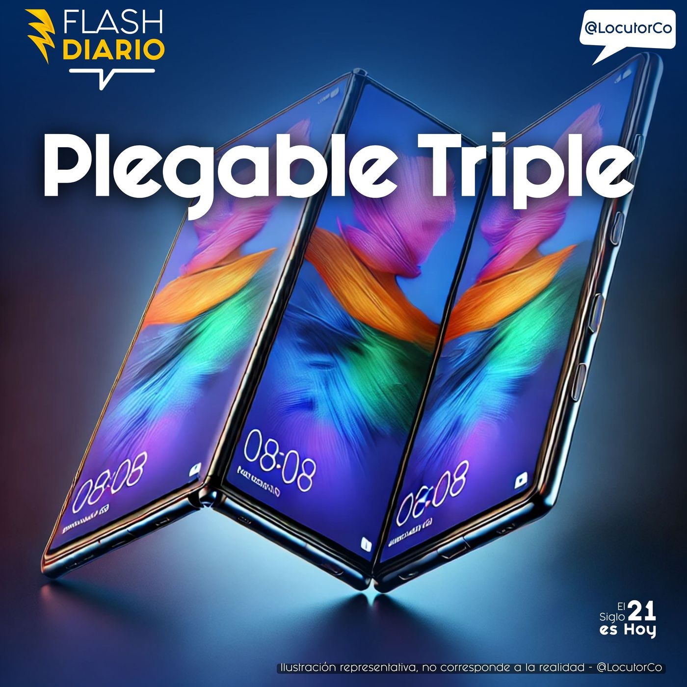 Huawei lanza su primer teléfono con pantalla triple plegable