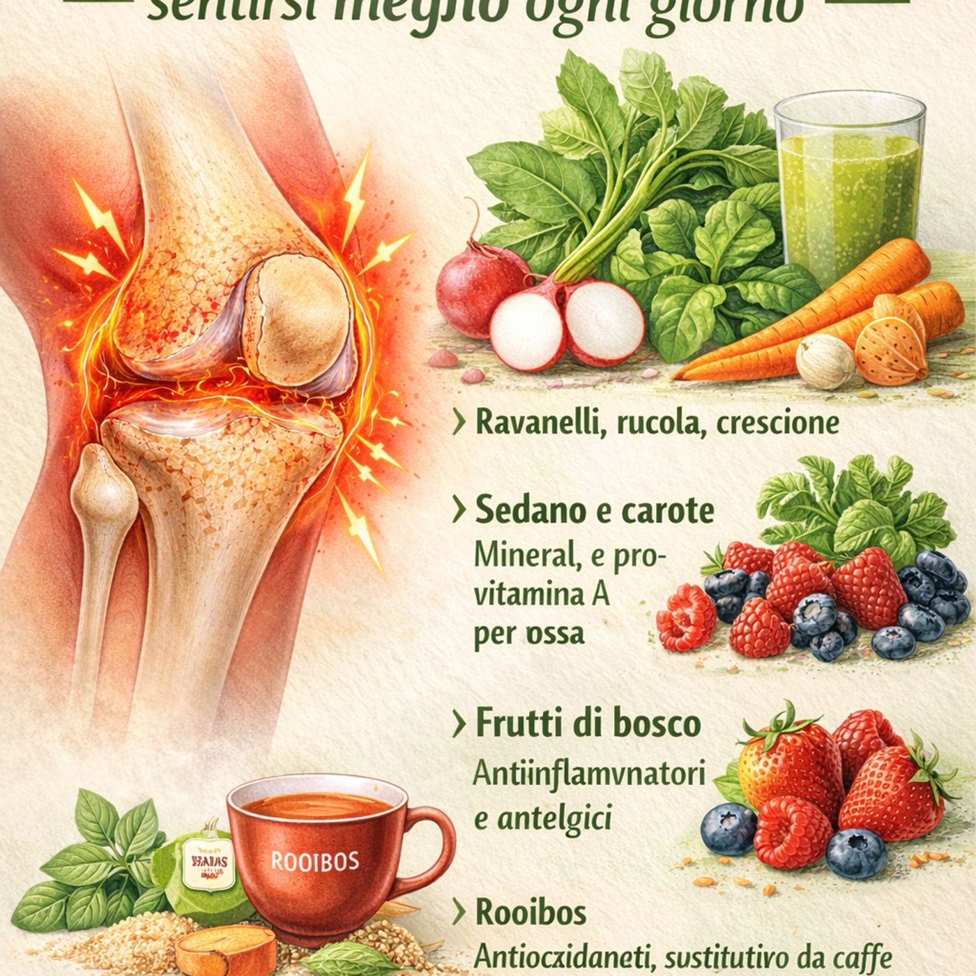Quando le articolazioni fanno male: cosa mettere davvero nel piatto