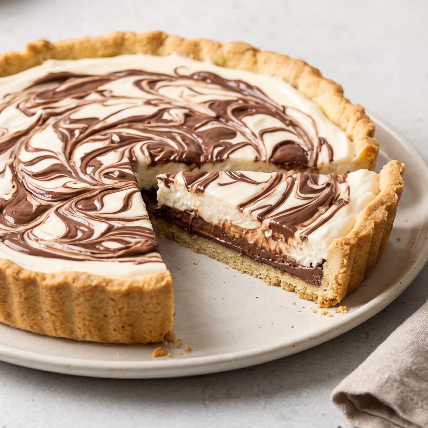 Crostata cheesecake alla Nutella: l’abbinamento goloso e cremosissimo che si scioglie in bocca!