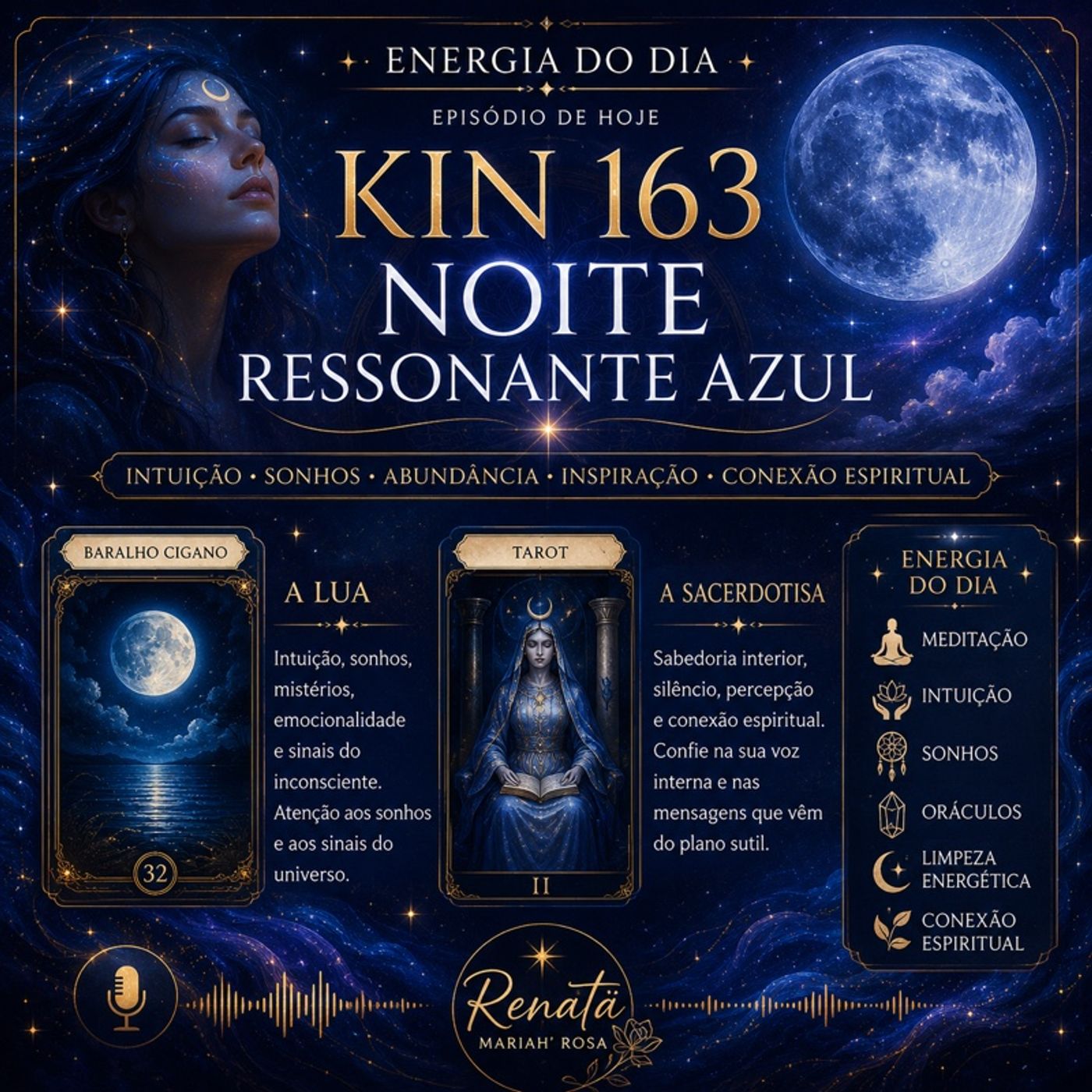 Energia do Dia | Kin 163 – Noite Ressonante Azul episode artwork
