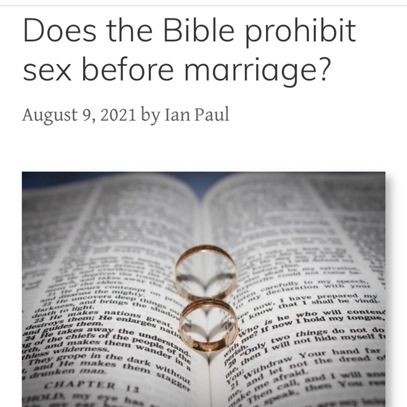 Where Does it State in The Bible that premarital sex is not permitted? episode artwork