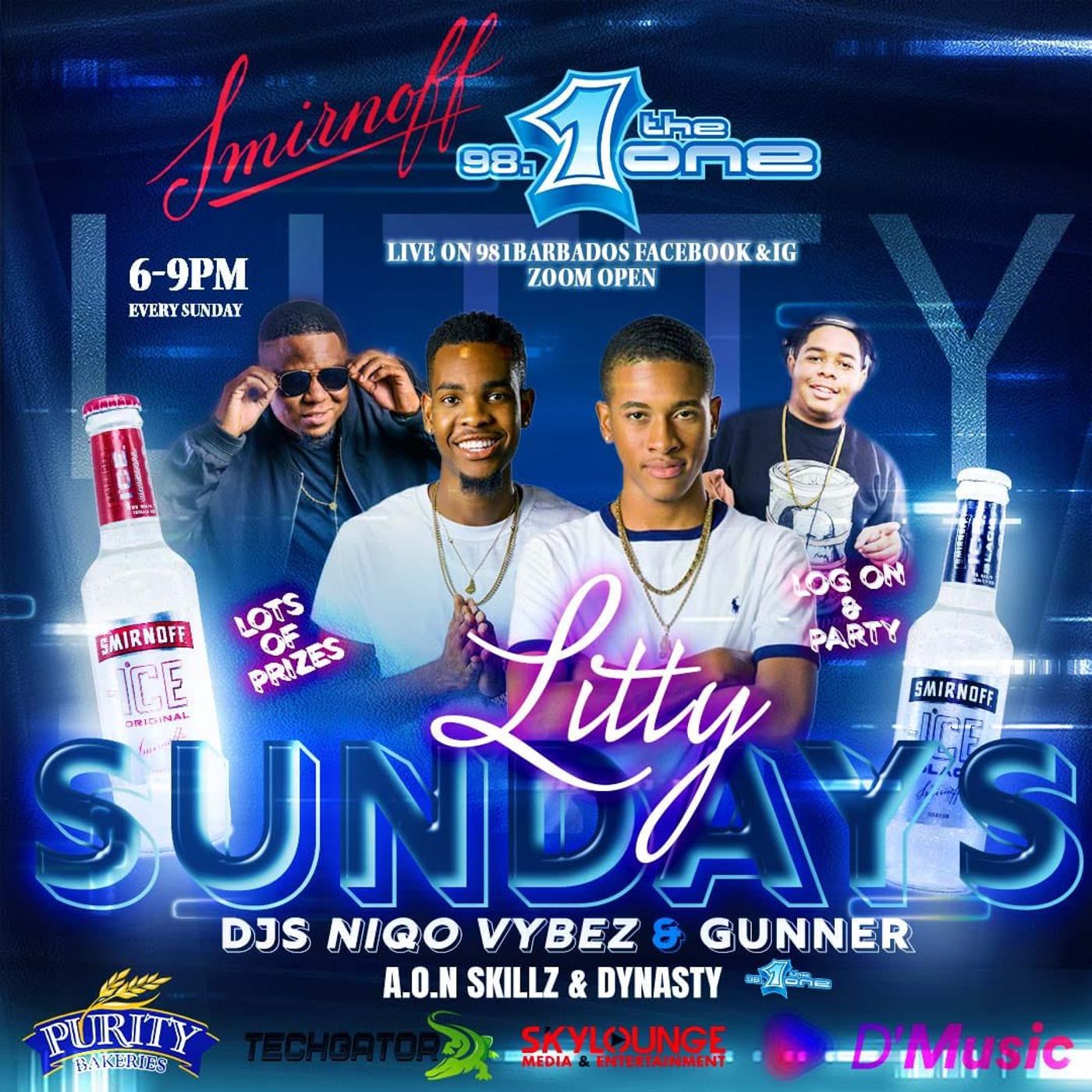 Niqo Vybz & Gunner LIVE on 98.1 (Litty Sundays) EP 1 Vol. 2 episode artwork
