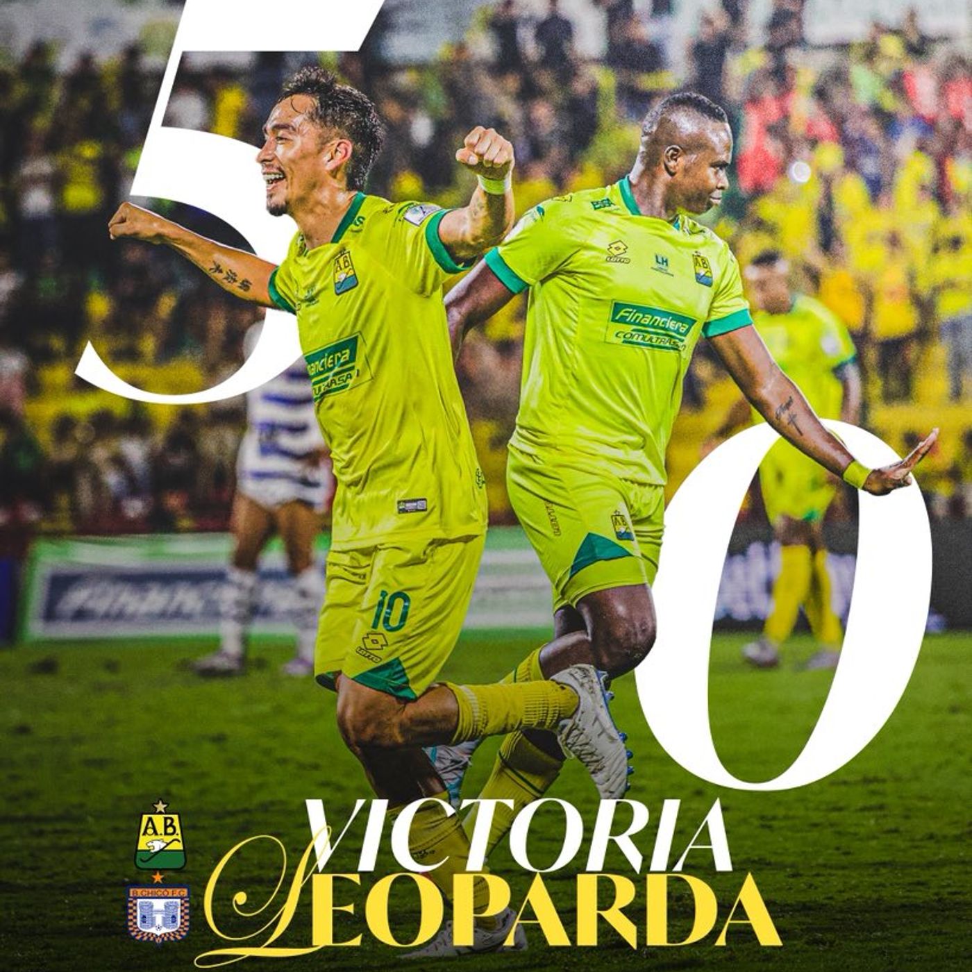 Corazón leopardo. Goleada a Chicó, 5-0 en La Bordadora.