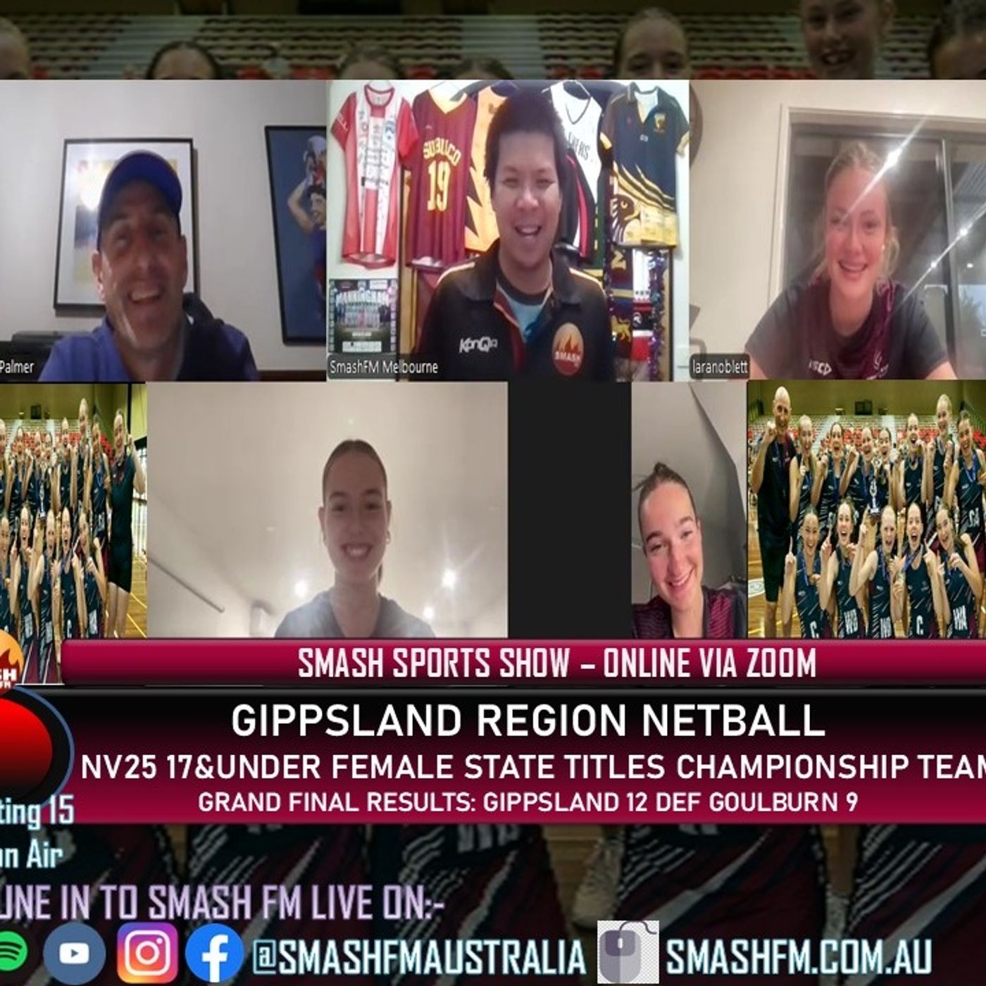 SSS15THYR: Gippsland Regional Netball NV25 17U Female State Titles Premiership Interviews 080425