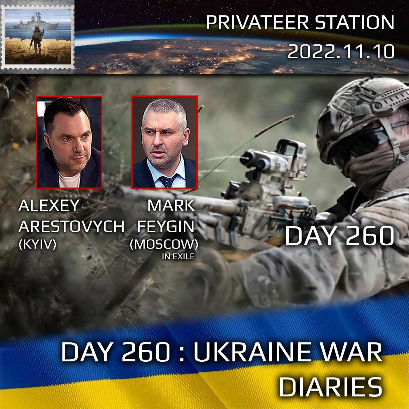 cover of episode War Day 260: Ukraine War Chronicles with Alexey Arestovych & Mark Feygin