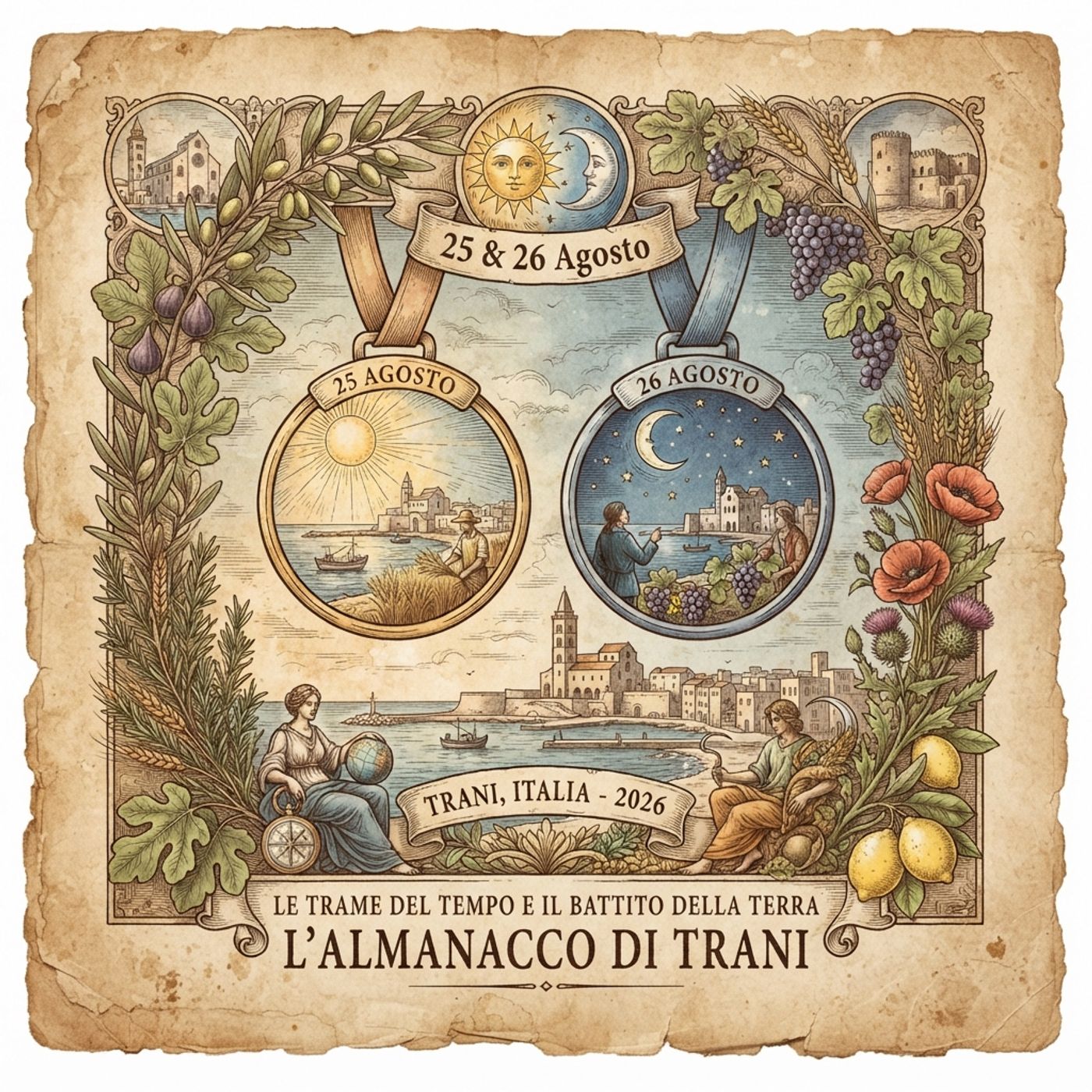 Le Trame del Tempo e il Battito della Terra: L'Almanacco di Trani Italia News per il 25 e 26 Agosto 2026 episode artwork
