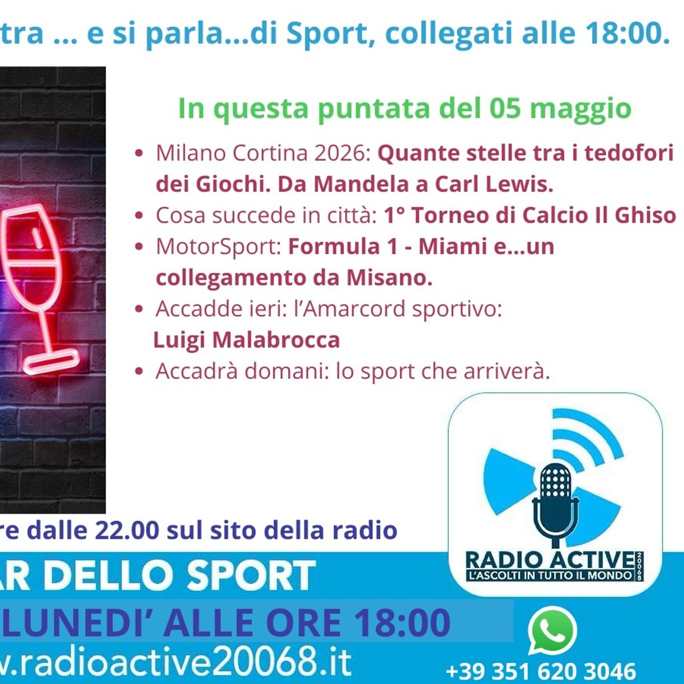 Bar dello Sport - 5 maggio - Tedofori - Trofeo Ghiso - F1: Miami - Malabrocca episode artwork
