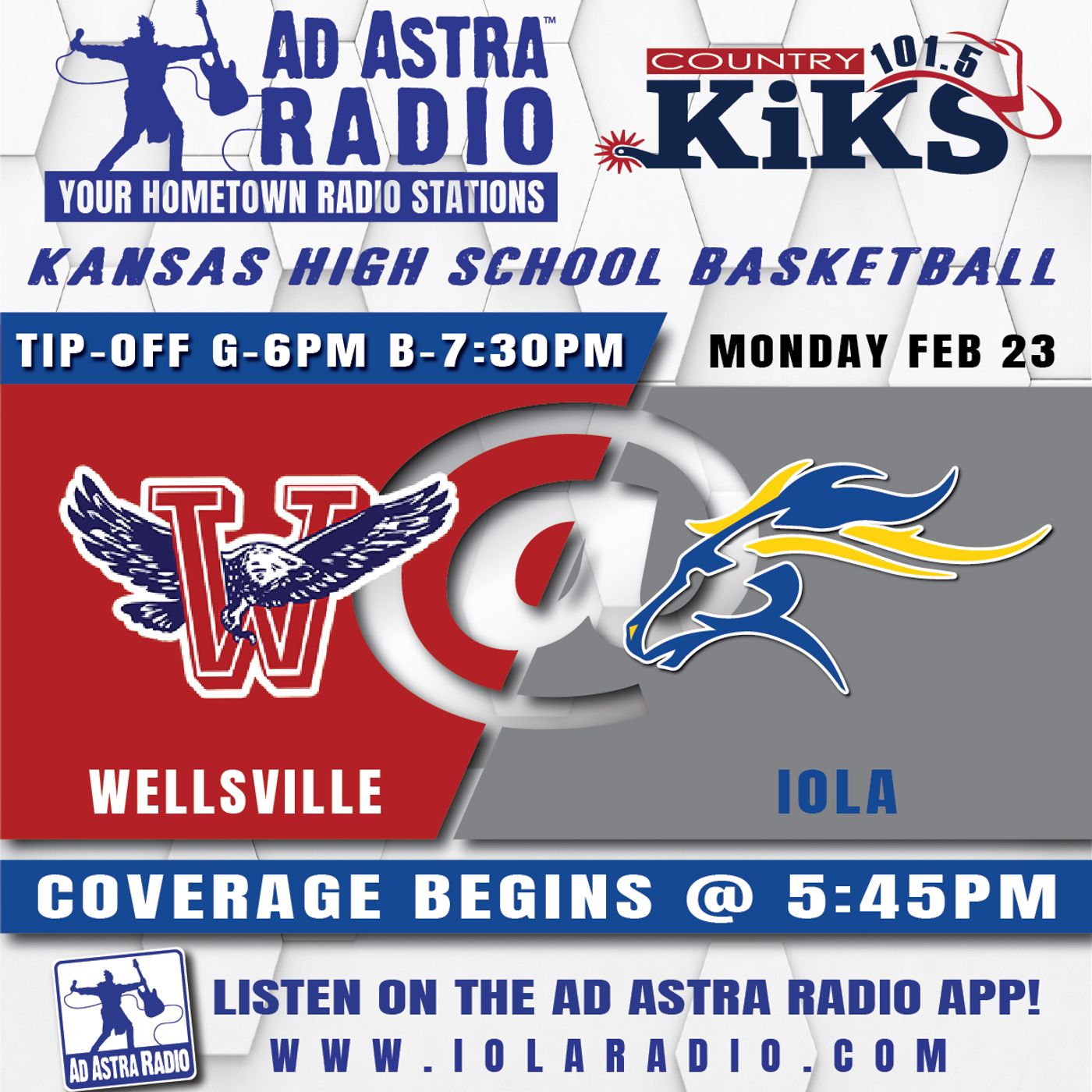 Wellsville Eagles at Iola Mustangs Boys High School Basketball (February 23, 2026) episode artwork