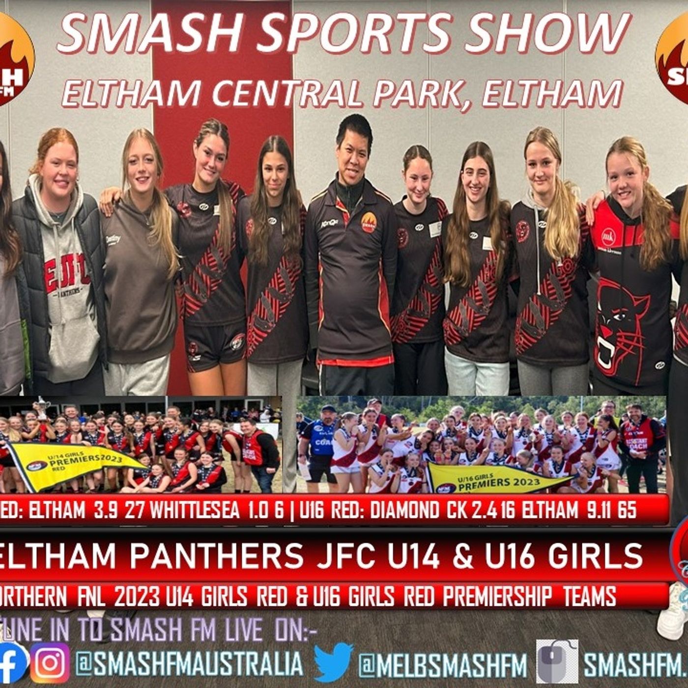 SSS10THYR: Eltham JFC NFNL23 U14 & U16 Girls Red Premiership Interviews 280823