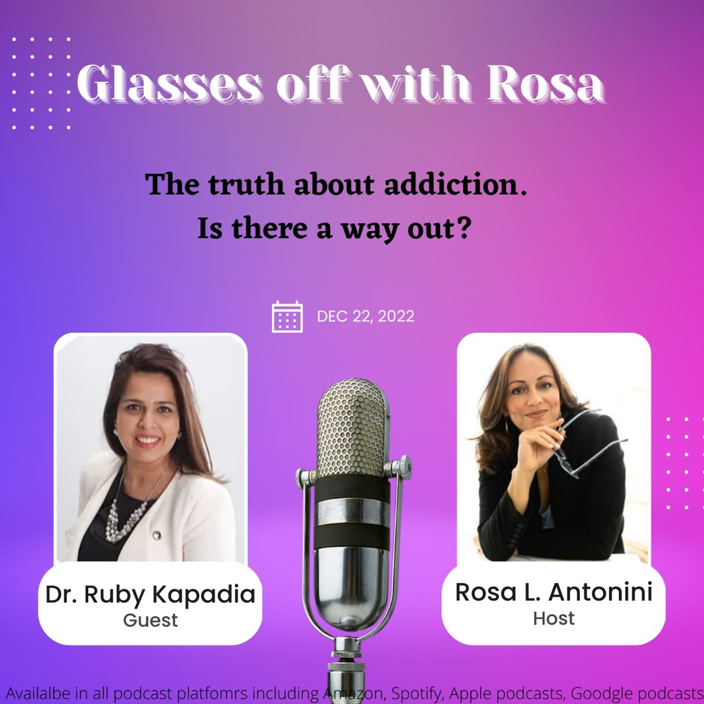 Glasses off with Rosa