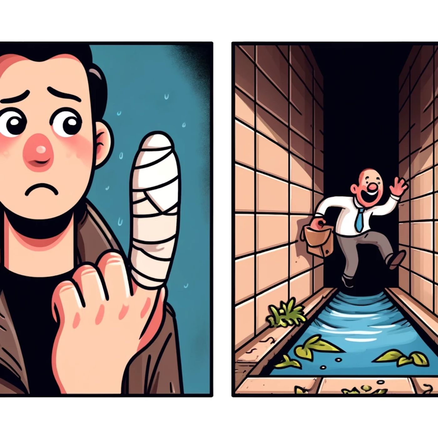 "I cut my finger. That's tragedy. A man walks into an open sewer and dies. That's comedy." episode artwork