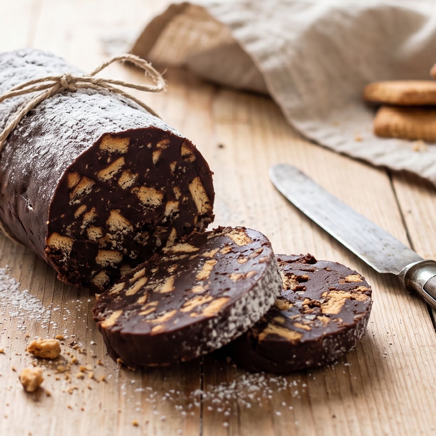 Salame di cioccolato senza uova crude: il trucco infallibile per una fetta compatta che non si sbriciola mai! episode artwork