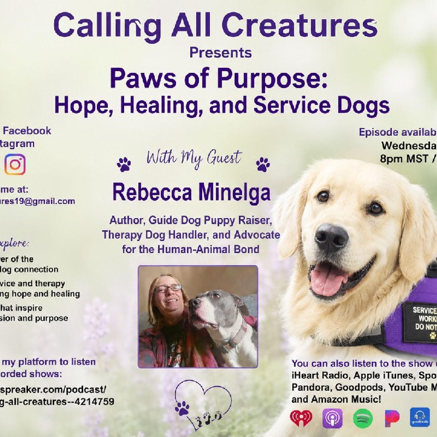 Calling All Creatures Presents Paws of Purpose: Hope, Healing, and Service Dogs episode artwork