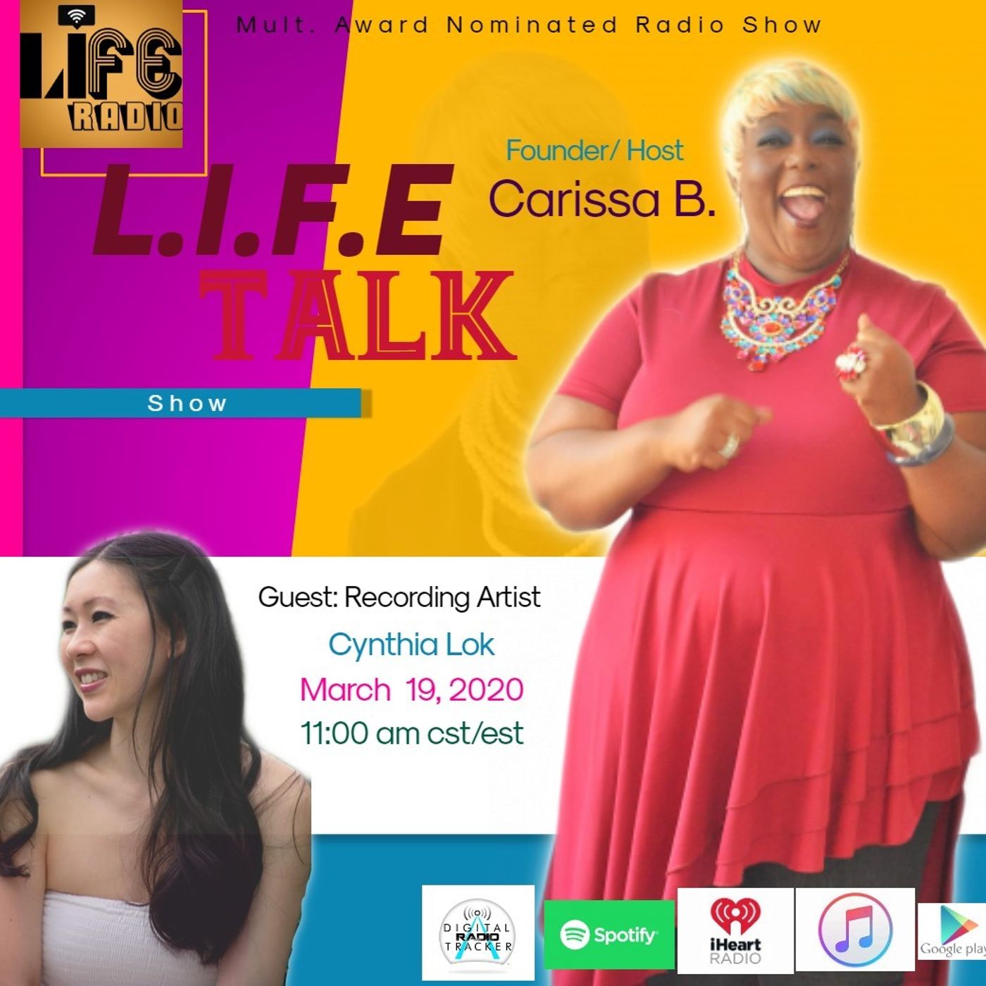 LIfe Talk Podcast/ Radio Show- Host Carissa B.