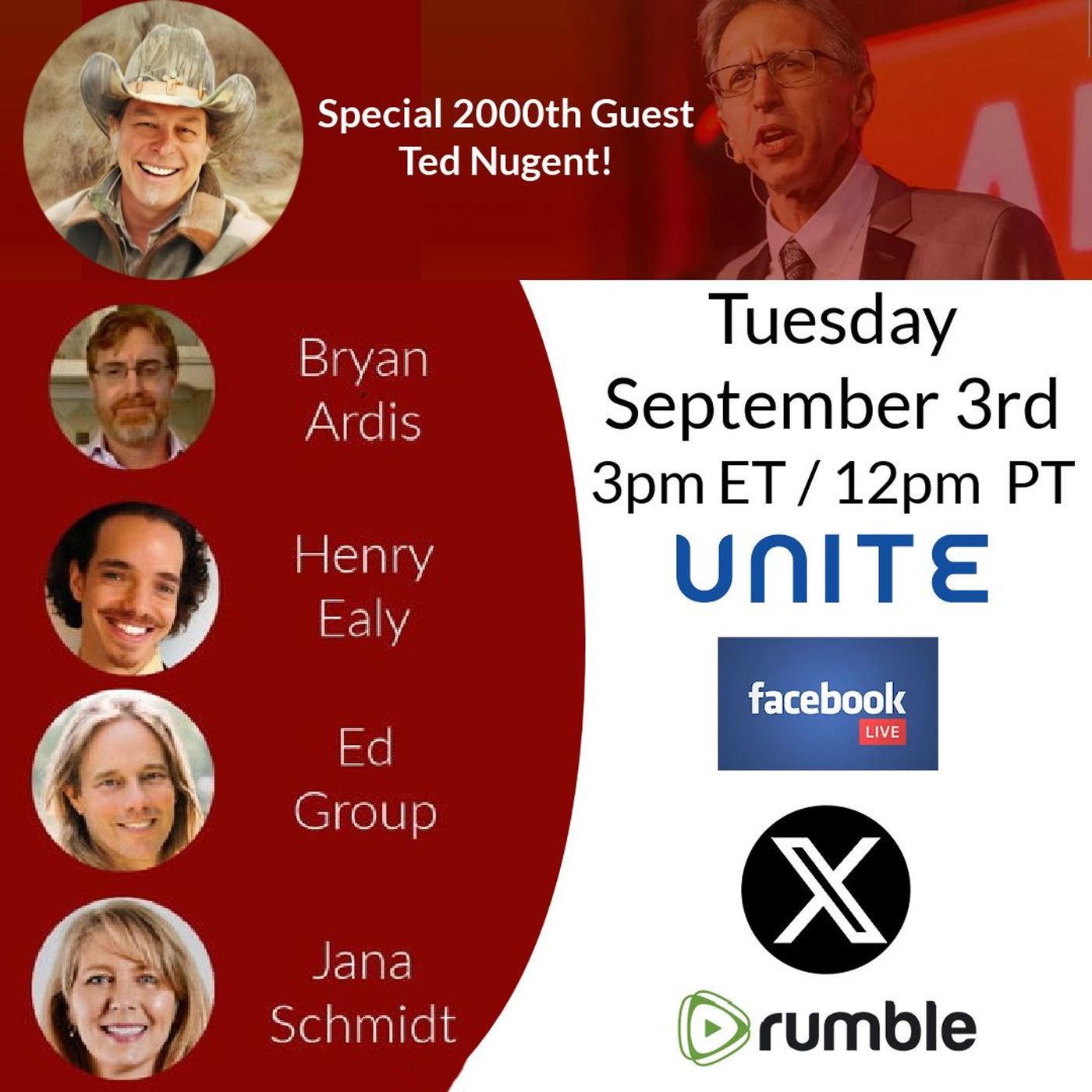 Ted Nugent, Ardis, Ealy & Schmidt, Healing for The AGES - The RSB Show 9-3-24 episode artwork