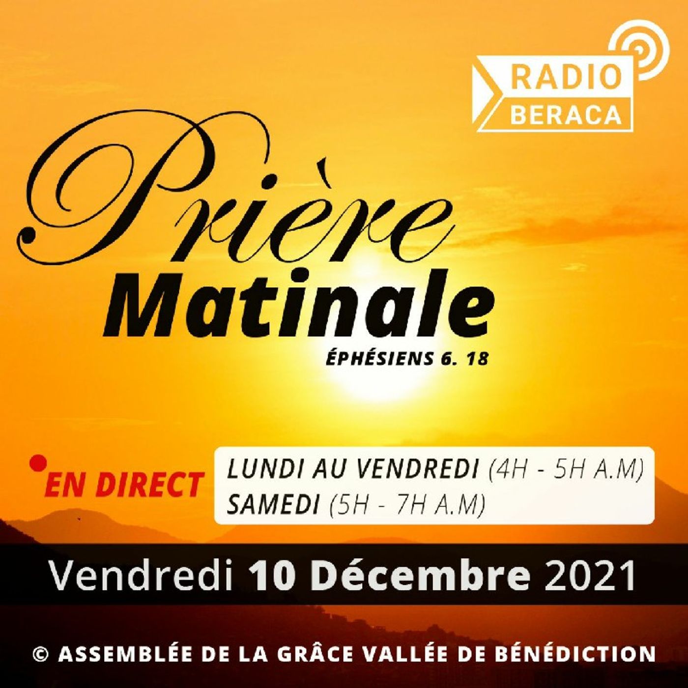 Vendredi 10 Décembre 2021- Prière matinale episode artwork
