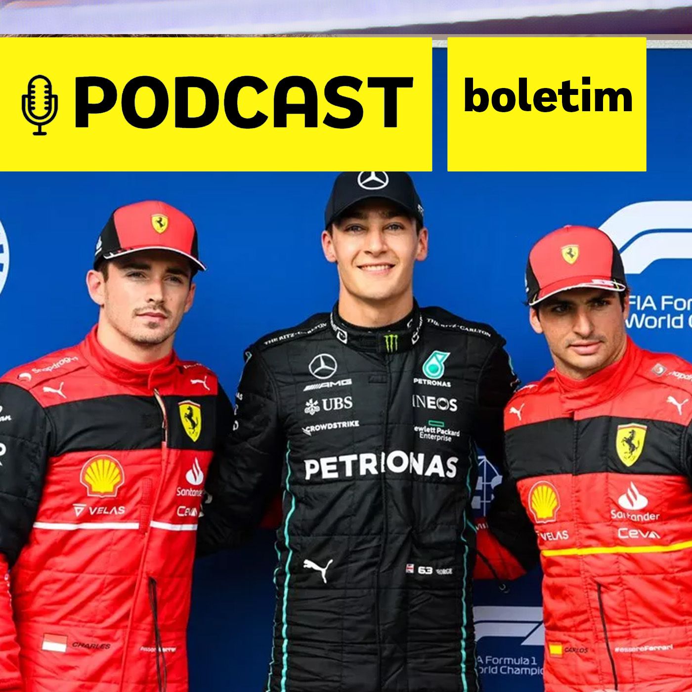 Podcast Boletim - Russell voa e crava a pole húngara, com Sainz em 2º e Leclerc 3º; Verstappen é só 10º episode artwork