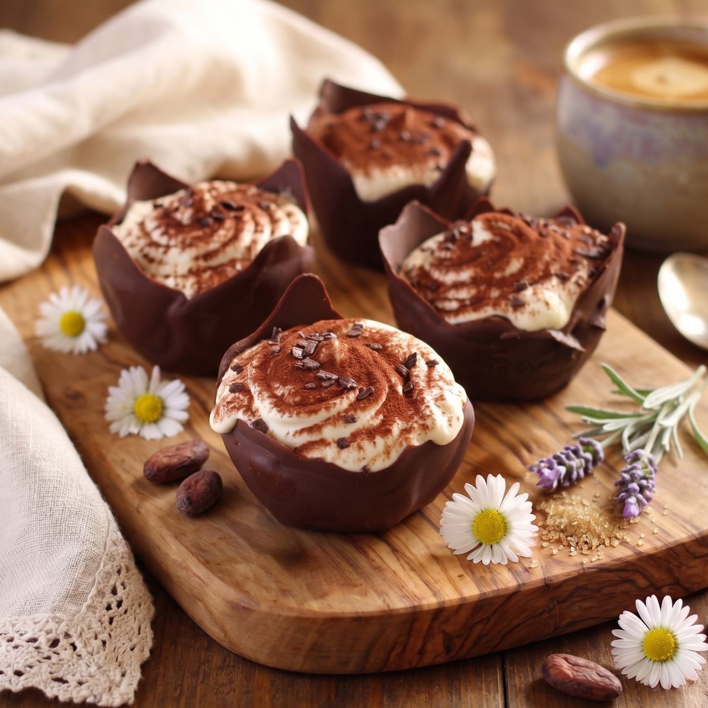 Tiramisù in coppetta di cioccolato: la ricetta facile, golosa e senza cottura episode artwork