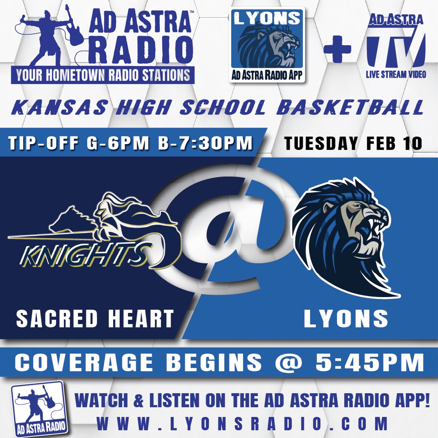 Sacred Heart Lady Knights at Lyons Lady Lions High School Basketball (February 10, 2026) episode artwork