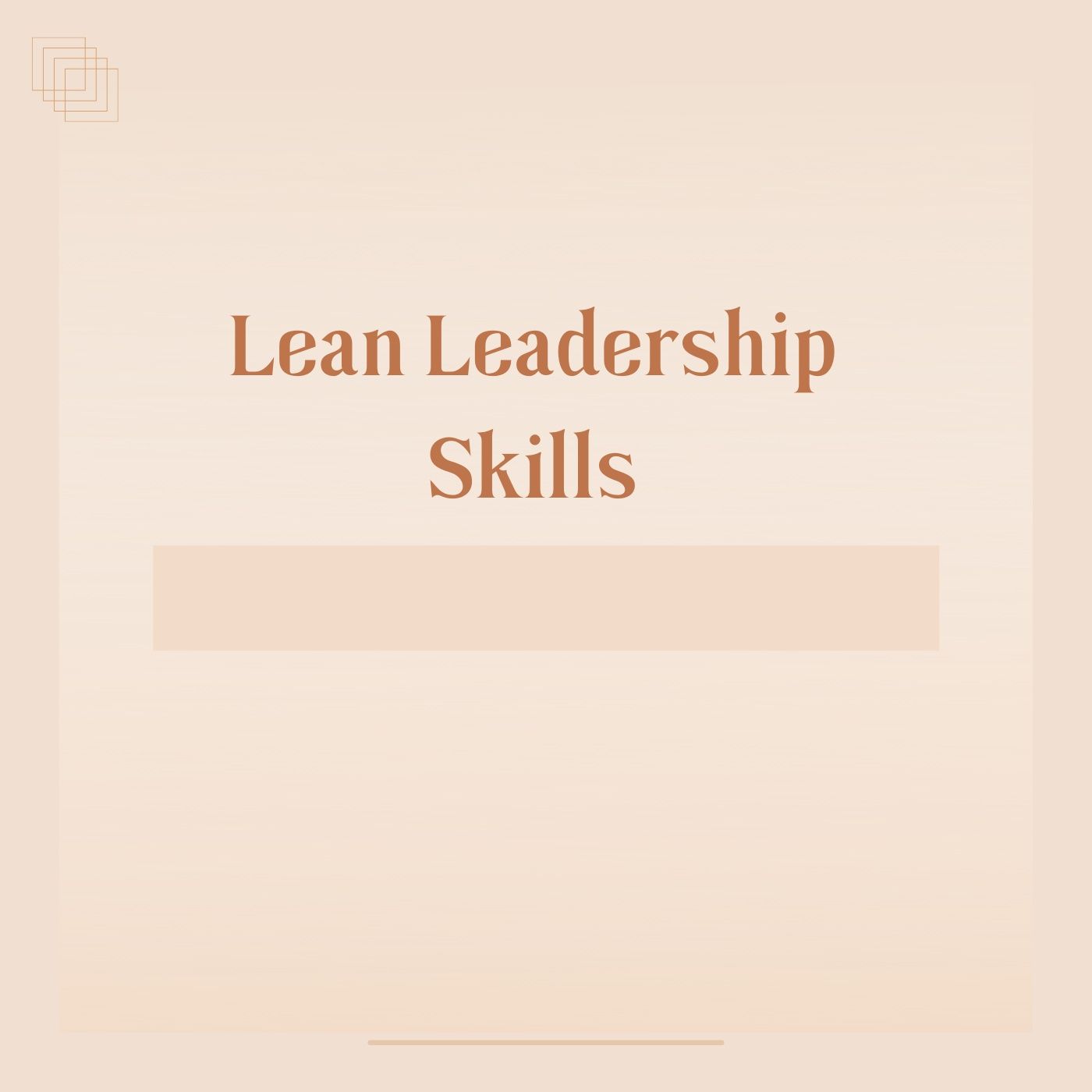 Lean Leadership Skills
