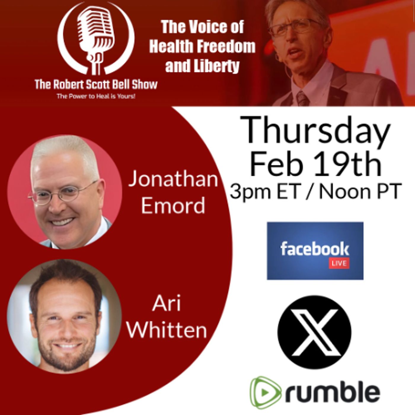 Jonathan Emord, Pharma Attacks RFK Jr., FDA Moderna Reversal, Ari Whitten, Red Light Therapy - The RSB Show 2-19-26 episode artwork