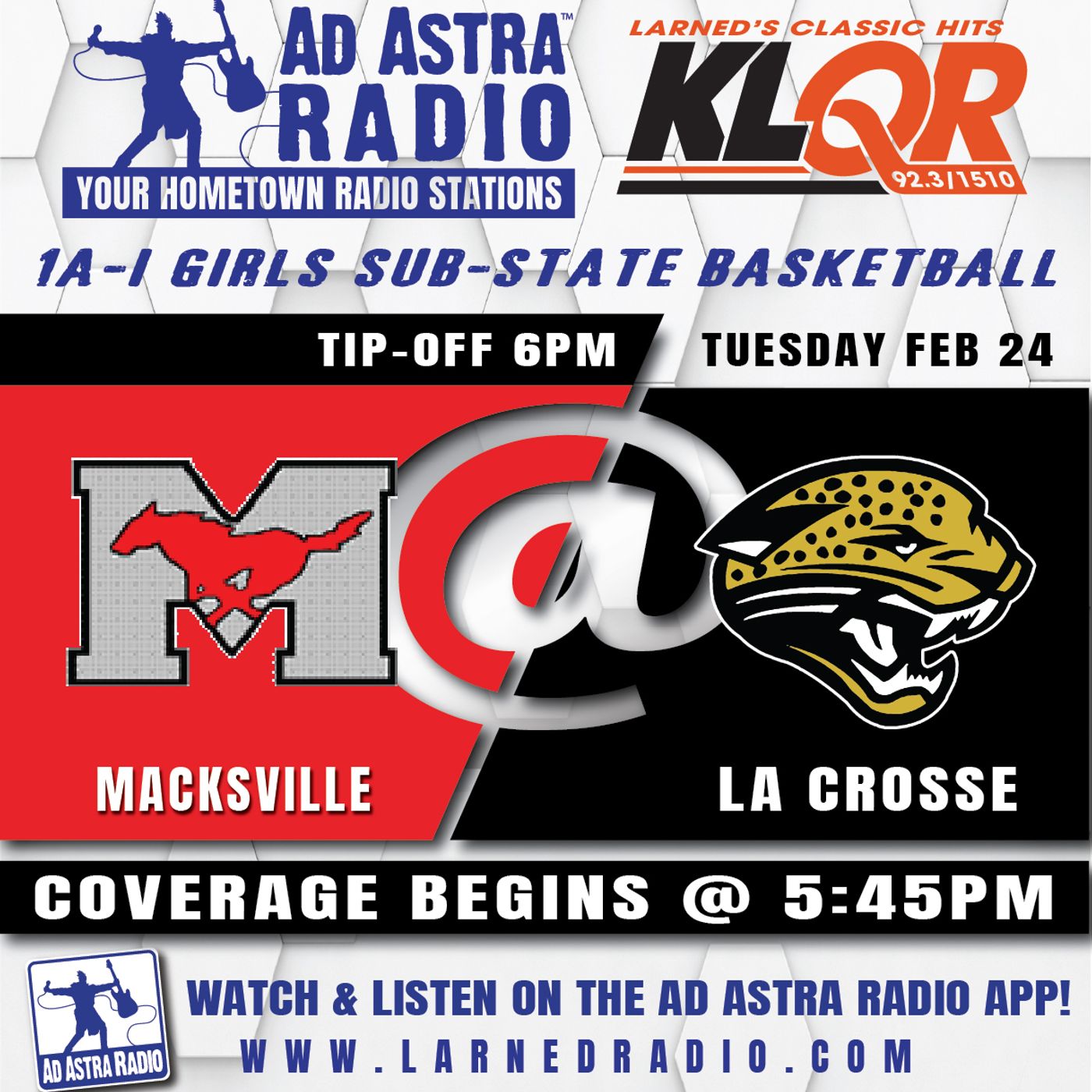 Macksville Lady Mustangs at La Crosse Lady Leopards High School Basketball (1A-I Substate Quarterfinal-February 24, 2026) episode artwork