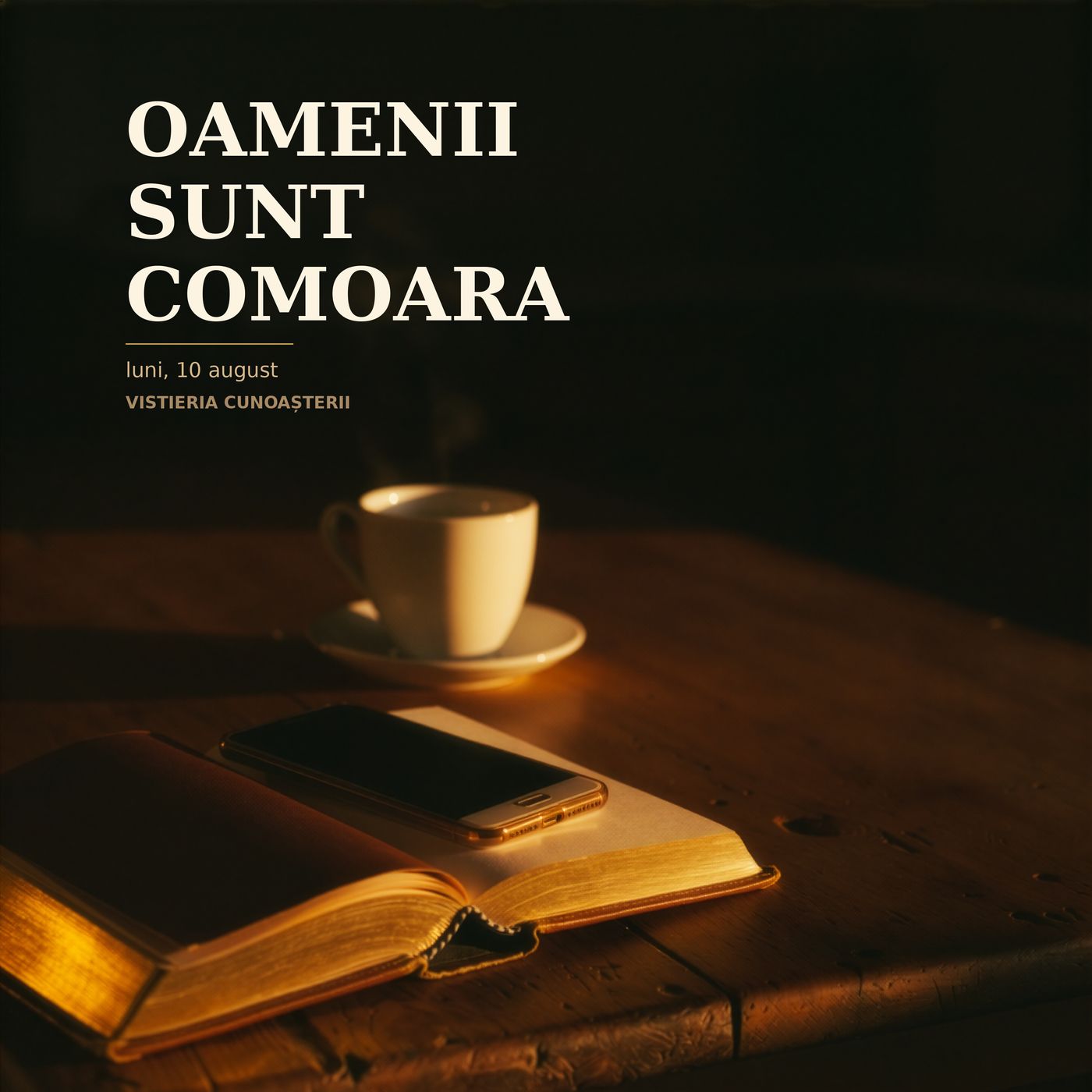 Oamenii sunt comoara, restul e inventar | Vistieria Cunoașterii, 10 august