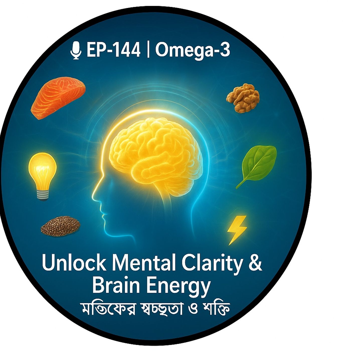 EP-144 | Omega-3 🧠 (ওমেগা-৩): Unlock Mental Clarity & Brain Energy (মস্তিষ্কের স্বচ্ছতা ও শক্তি) episode artwork