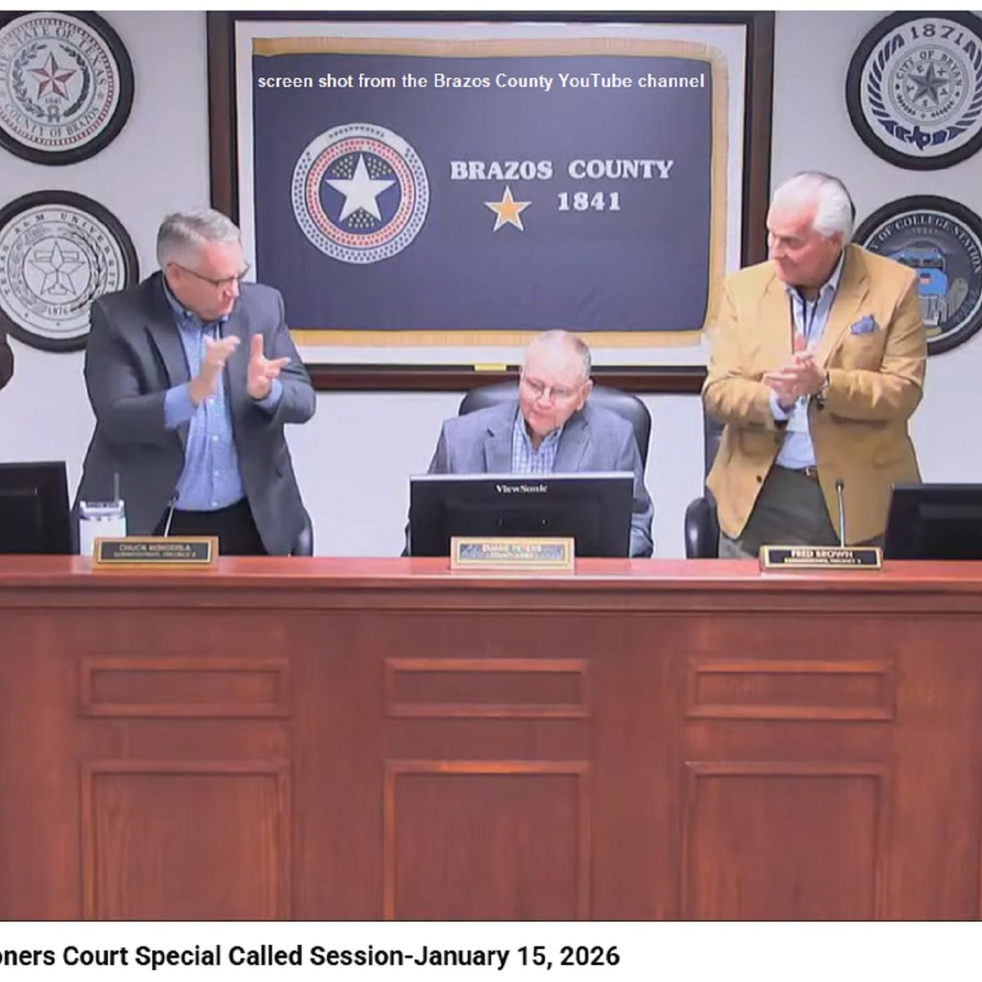 Brazos County Judge Duane Peters first commission meeting since returning from medical leave episode artwork