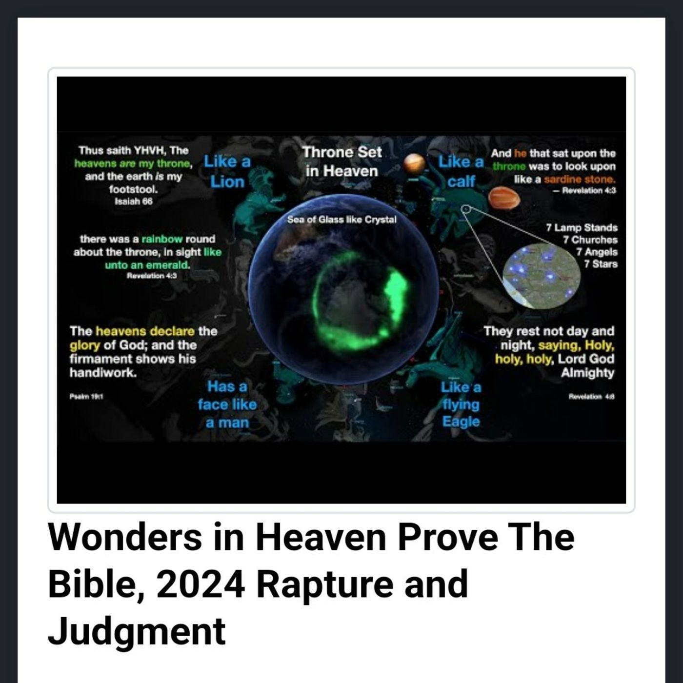 Wonders in Heaven Prove The Bible, 2024 Rapture and Judgment episode artwork