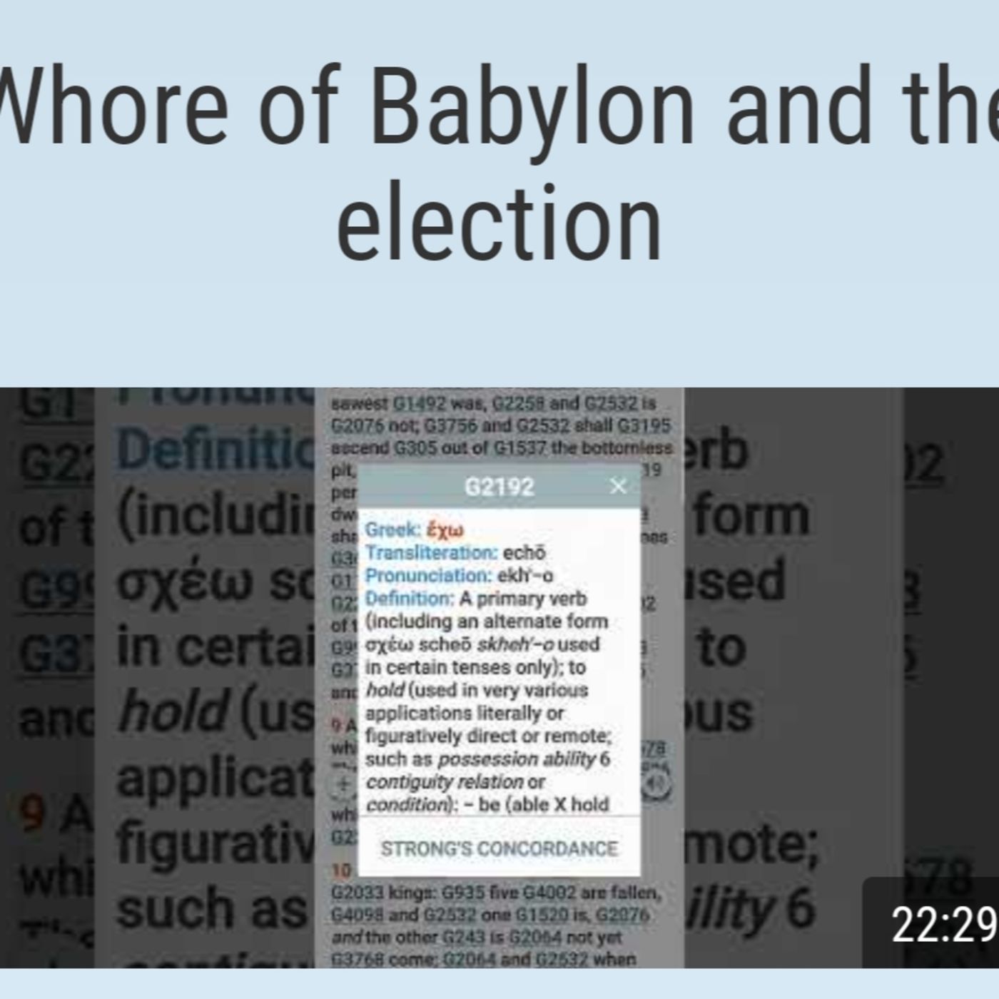 Whore of Babylon and the election episode artwork
