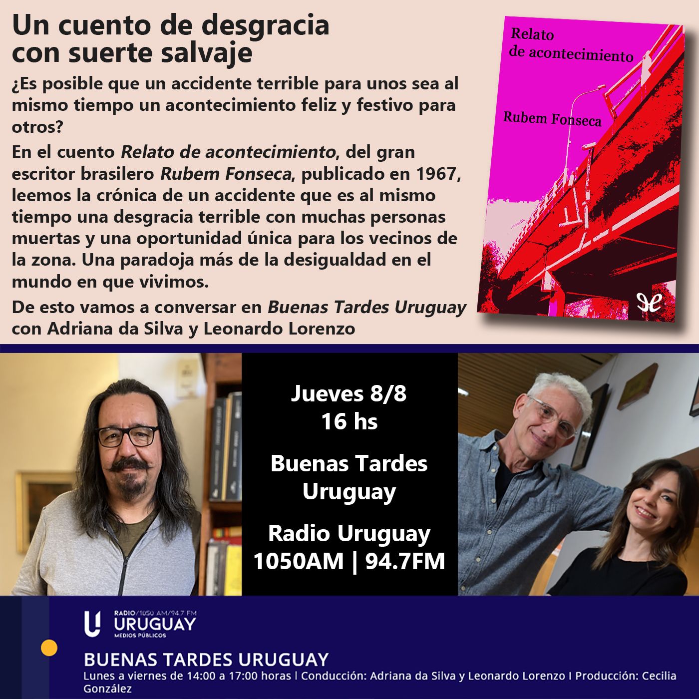 Buenas Tardes Uruguay | Relato de acontecimiento | Rubem Fonseca | 08-08-24 episode artwork