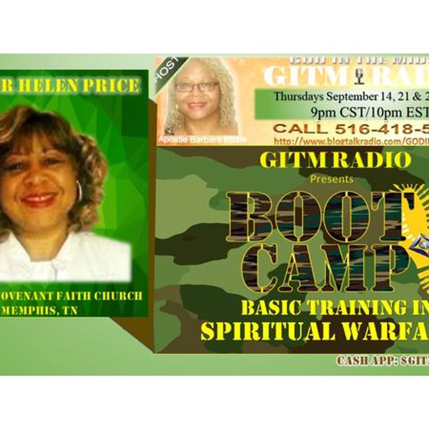 9.14.2023 GITM RADIO #2 Spiritual Warfare Boot Camp: Pastor Helen Price episode artwork