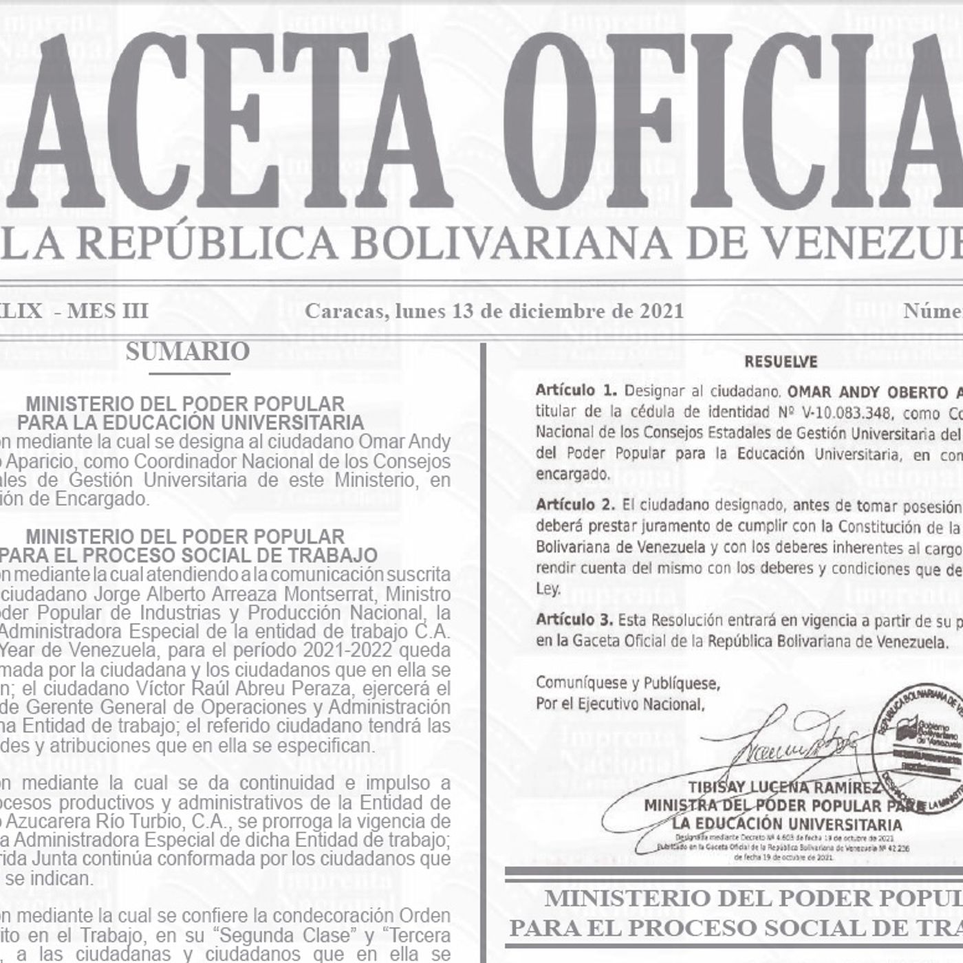 Gaceta Oficial Venezuela por TuGacetaOficial.Com (Servicio Gratuíto)