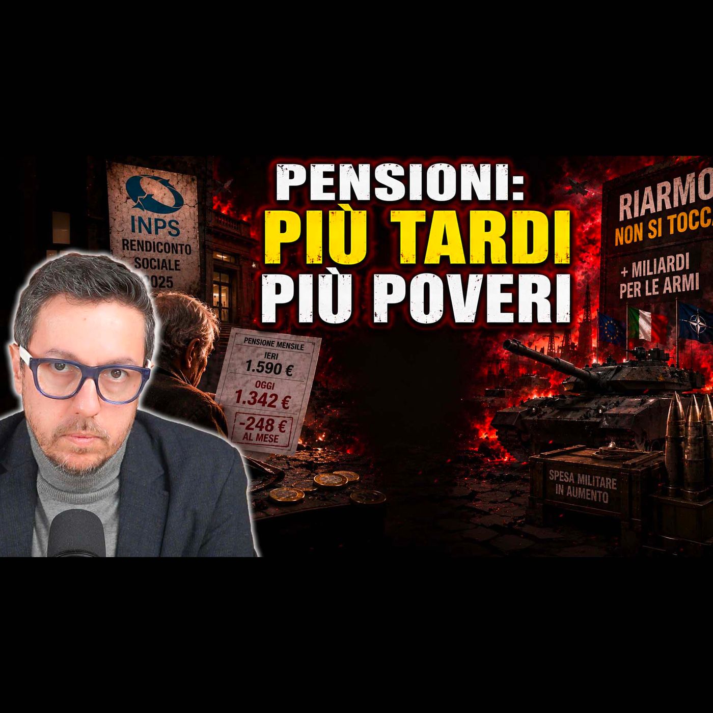 PENSIONI: 248 EURO IN MENO AL MESE | MA IL RIARMO NON SI TOCCA