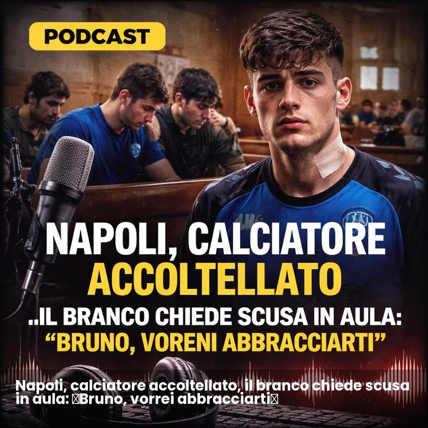 Napoli, calciatore accoltellato, il branco chiede scusa in aula: «Bruno, vorrei abbracciarti» episode artwork