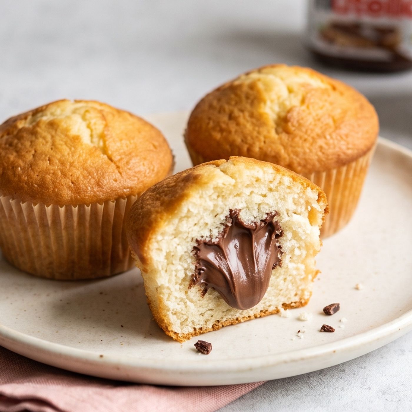 Muffin cuore di Nutella