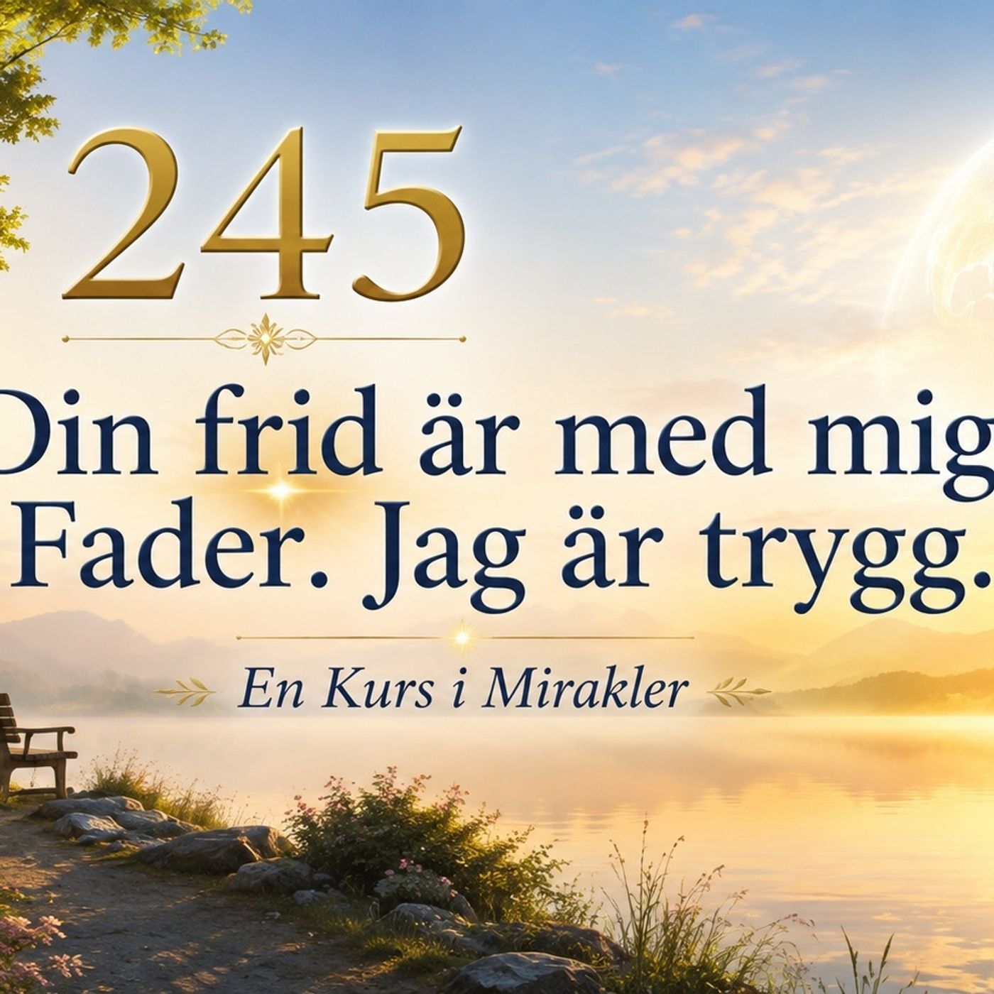 182 Lektion 245 – Din frid är med mig, Fader. Jag är trygg | Meditation | En Kurs i Mirakler episode artwork