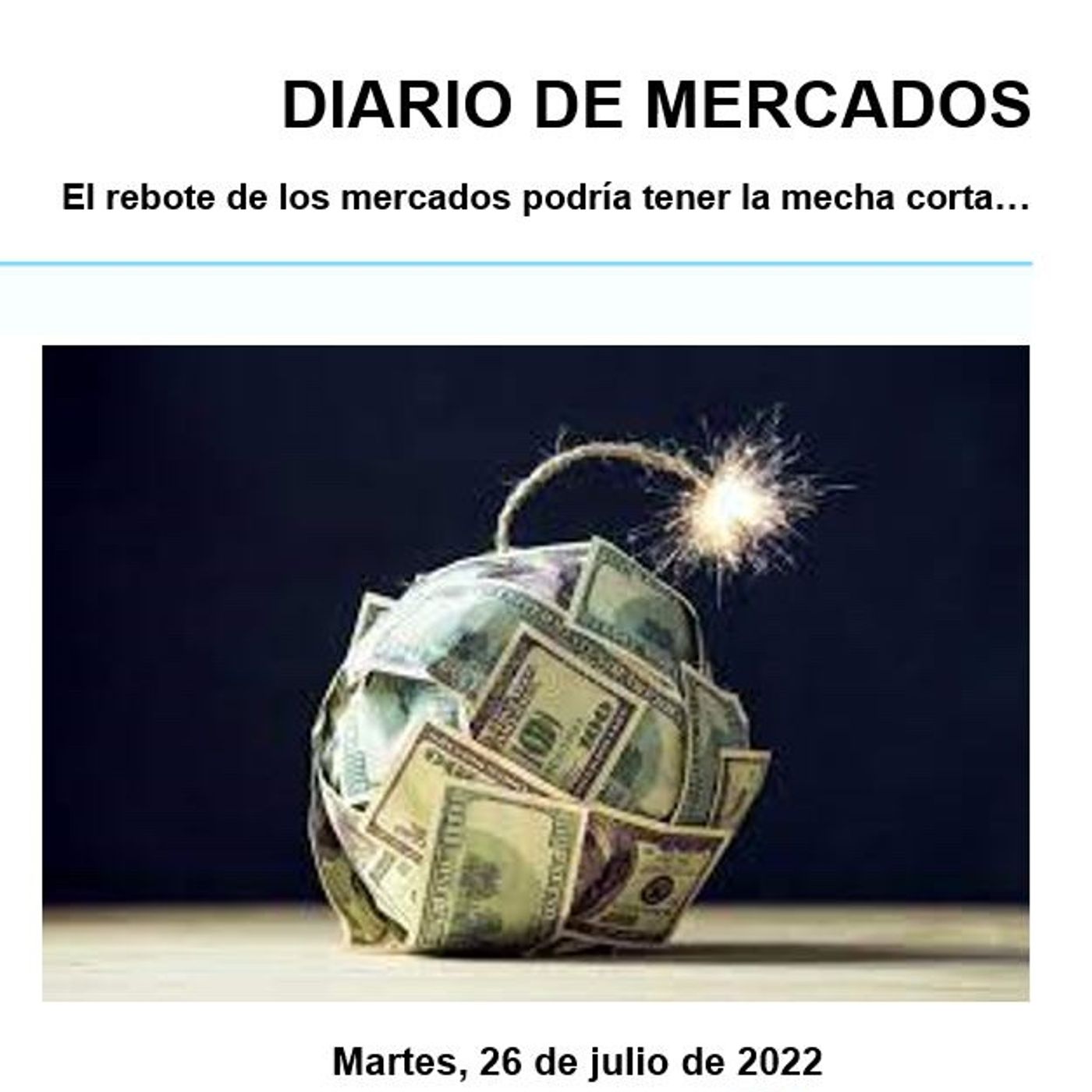 PODCAST en abierto DIARIO DE MERCADOS Martes 26 Julio episode artwork
