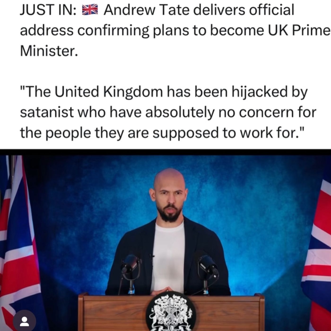 Andrew Tate for UK PRIME MINISTER!?!( Make PIMPIN’ a thing Again?)