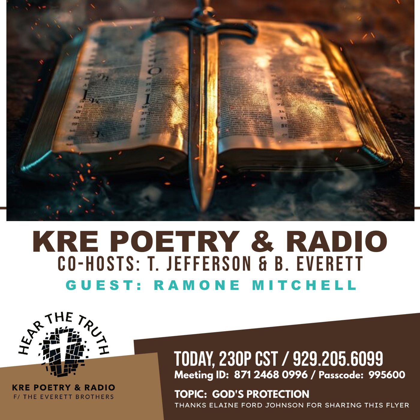 KRE POETRY AND RADIO - EP 132 - GUEST: RAMONE MITCHELL