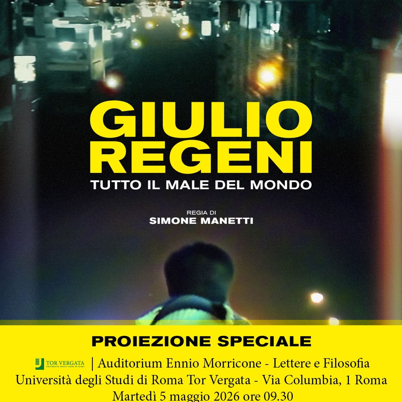 Le Università per Giulio Regeni - Università di Roma Tor Vergata